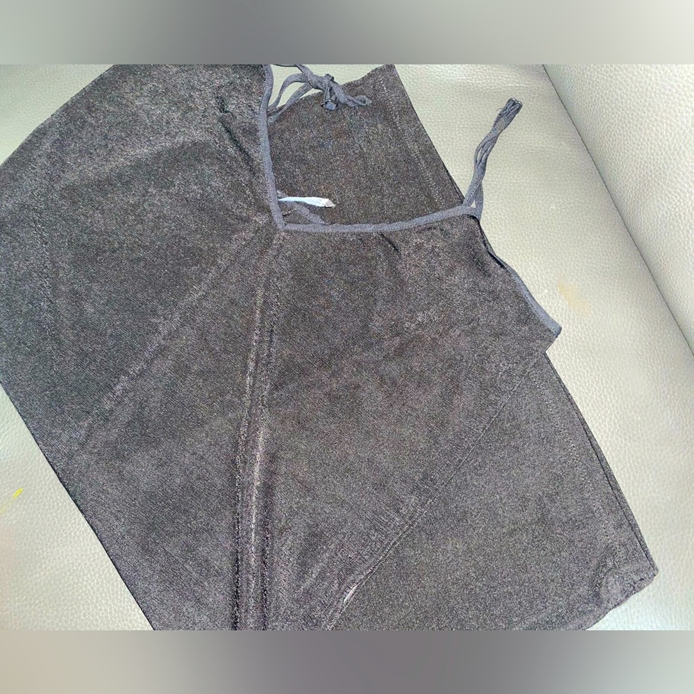 Zara light shimmer black tank top